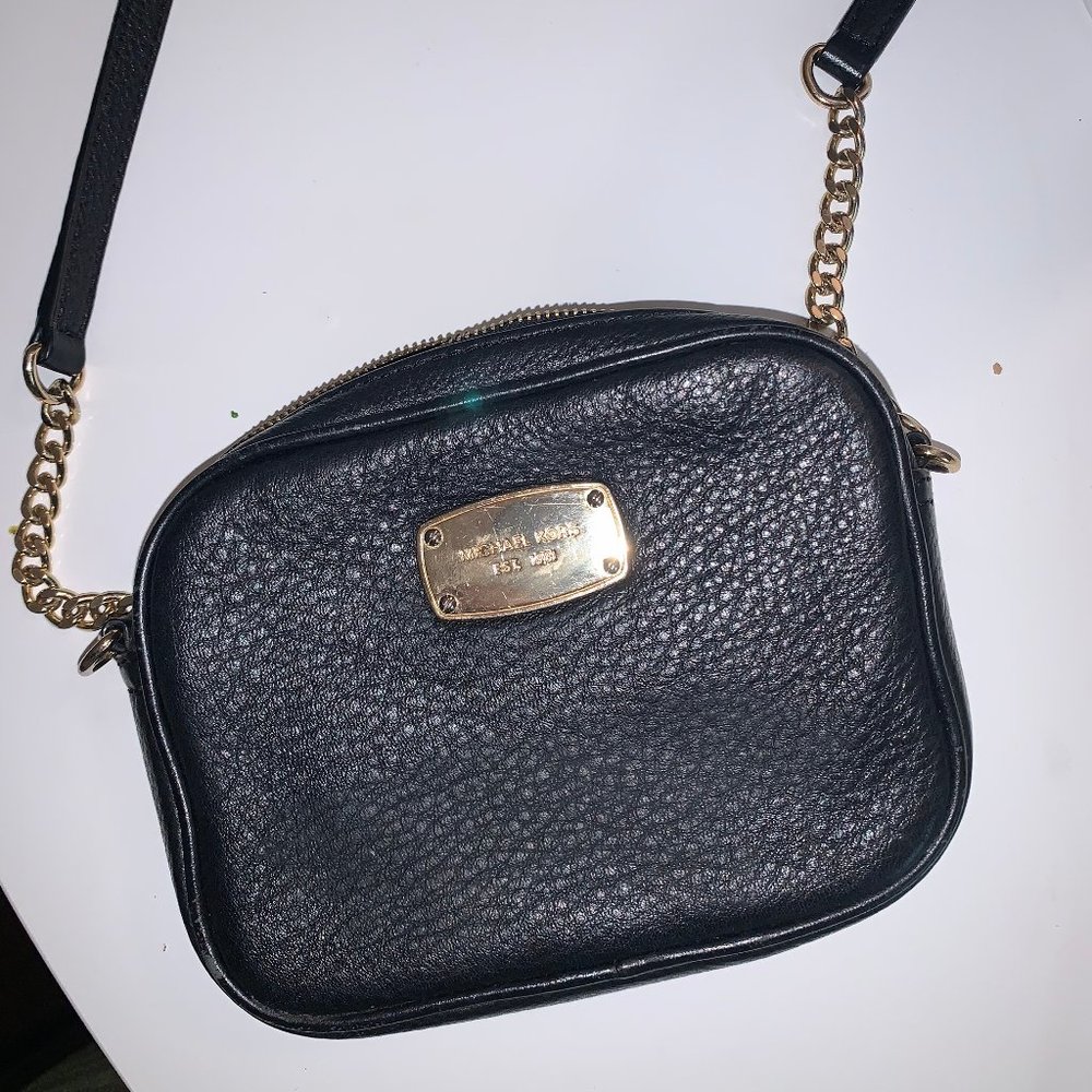 Michael Kors Leather Zip Crossbody Bag